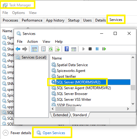 install spiceworks sql server